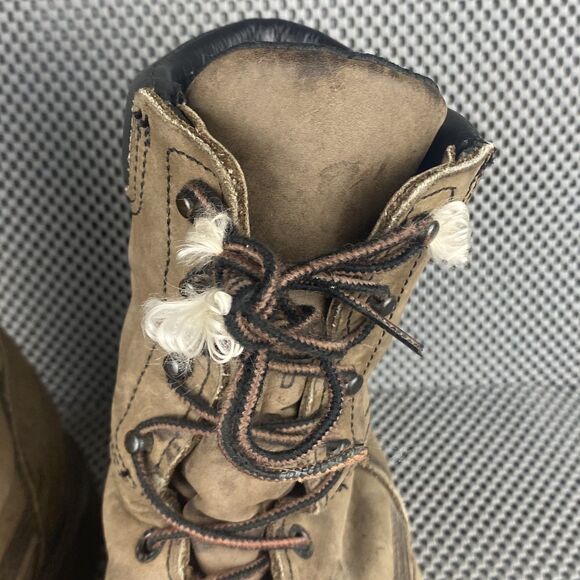 Vintage Red Wing  Looger Boots Mens 12 D Brown Leather Lace Up Made in USA main image 9